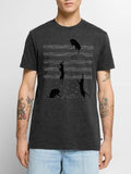 Cat and Sheet Music Classic T Shirt - Men's Premium T-Shirt