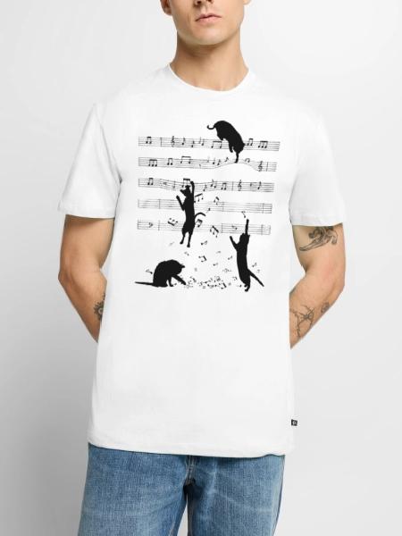 Cat and Sheet Music Classic T Shirt