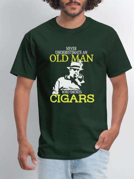 Old Man Who Smokes Cigars - Men's T-Shirt