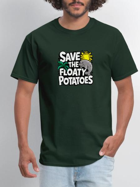 Manatee Rescue Save Floaty Potatoes Manatee - Men's T-Shirt