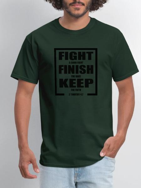 Keep The Faith Bible Verse - Men's T-Shirt