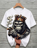 King Gorilla Crown & Cigar Graphic Tee | T-SHIRT BRAND FAST PRINT 2003