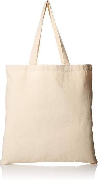 Premium Canvas Bags Medium Tote Bag Value Pack 13.5" x 13.5" x 2" Natural Blank Cotton Fabric Tote with Bottom Gusset for Decorating, Craft, Heavy Duty Washable Reusable Shopping ()
