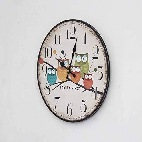 Generic Cartoon Wood Wall Clock, 30cm x 30cm, Multicolor