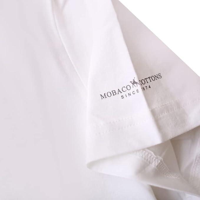 Round neck printed cotton T-Shirt-white