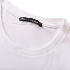 Round neck printed cotton T-Shirt-white