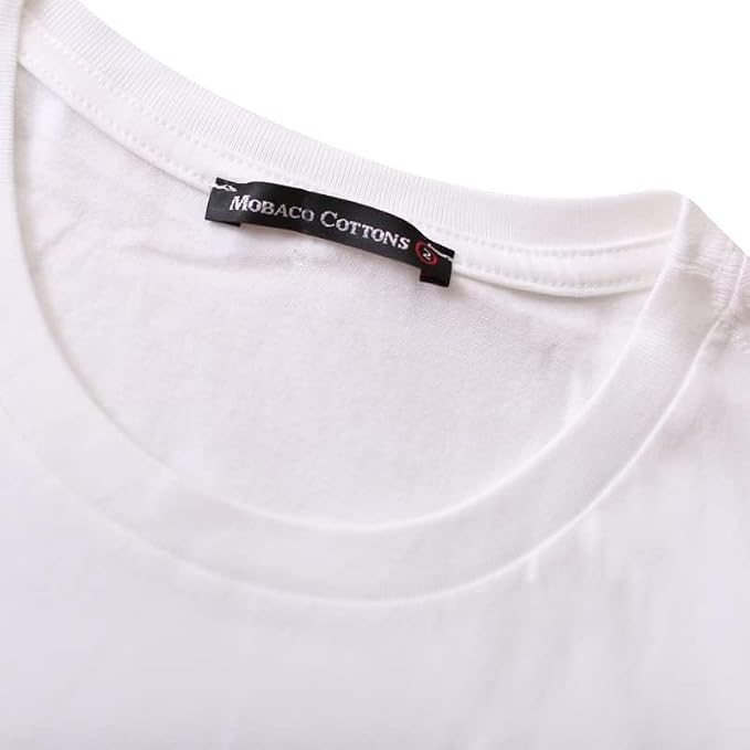 Round neck printed cotton T-Shirt-white