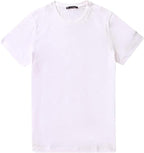 Round neck printed cotton T-Shirt-white