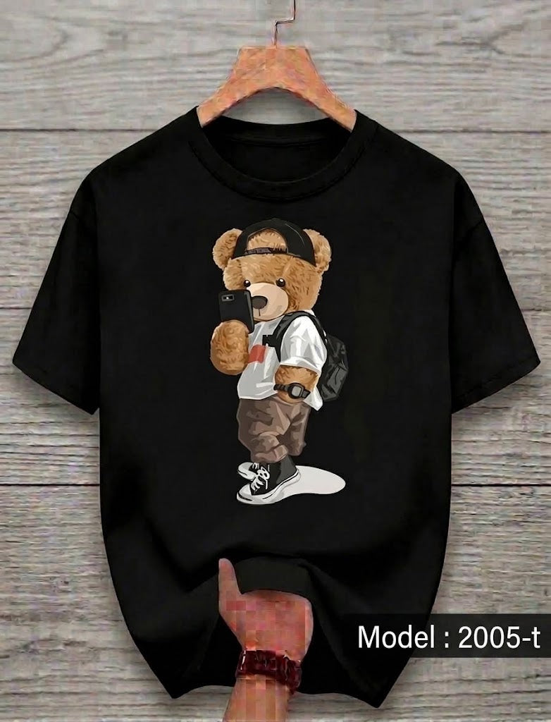 Urban Selfie Bear Graphic Tee | T-SHIRT BRAND FAST PRINT 2005