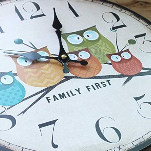 Generic Cartoon Wood Wall Clock, 30cm x 30cm, Multicolor