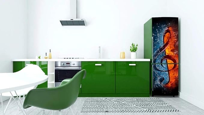 3D music notes Fridge Sticker Self-adhesive Home Decorative Wall Sticker