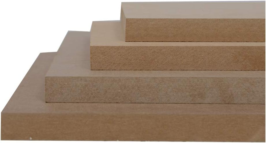 MDF Wood Board 3mm 1/8th inch MDF (Medium Density Fibreboard) Hardwood Board (14 x 14in 6 Sheets)