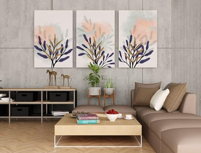 A luxurious set printed in dark blue and gold with plants and botanical art ink spray, 60 x 40, white
