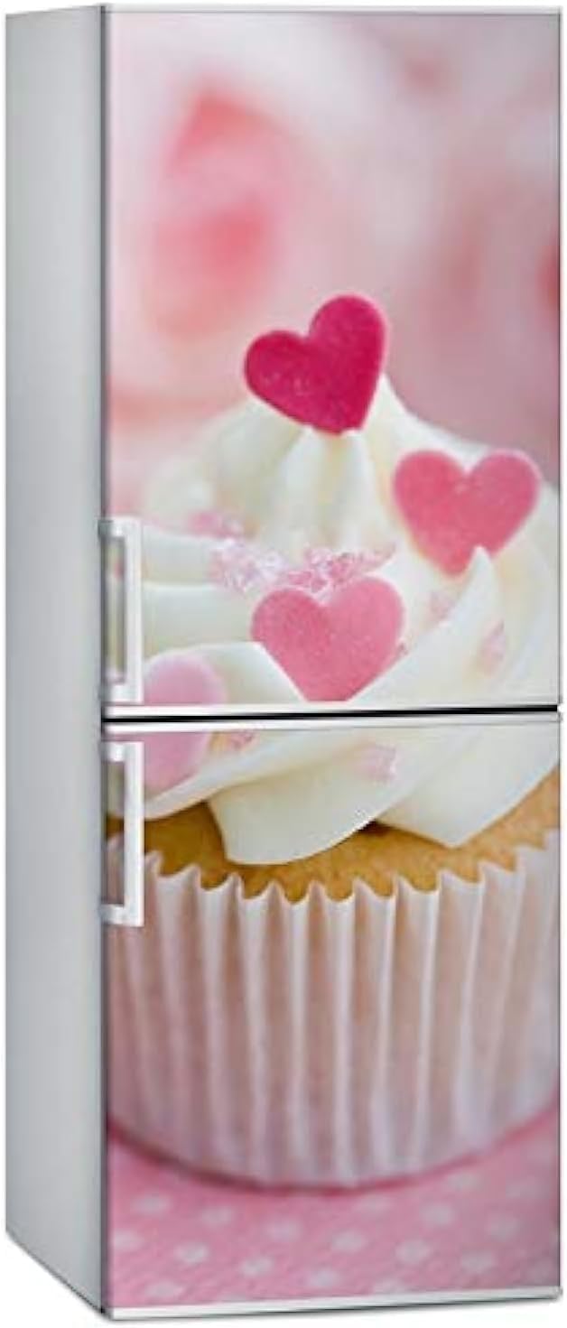 Creative 3D Delicious Love Cup Cake Fridge Sticker Self-adhesive Home Decorative Wall Sticker