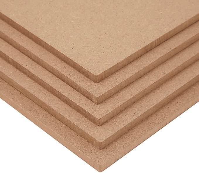 لوح خشبي فارغ، ألواح MDF للحرف اليدوية (4 ملم، عبوة من 10، 40x40 سم)