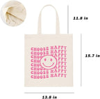 Haukea Canvas Tote Bag for Women Aesthetic Cute Tote Bags Inspirational Gifts for Women Beach Bags Reusable Grocery Bags, Style-c
