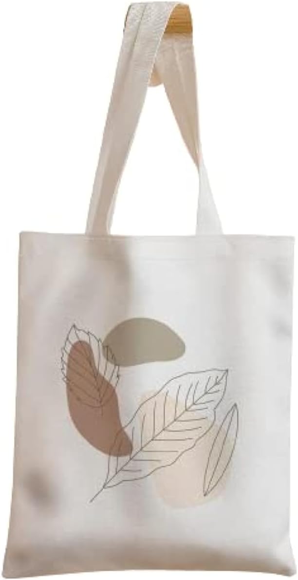 SHEIN-Leaf Graphic Color block Shoulder Tote Bag for women shein |these bags for women are big- White, 36
