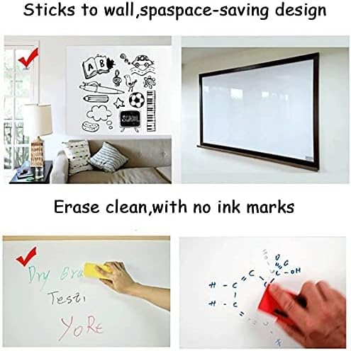 TECHBLAZE White Board Sticker with Marker Pen Reusable Extra Large Size for Wall Self Adhesive Removal use in Home Study Kids, Presentation Preparation in School and Office (White)