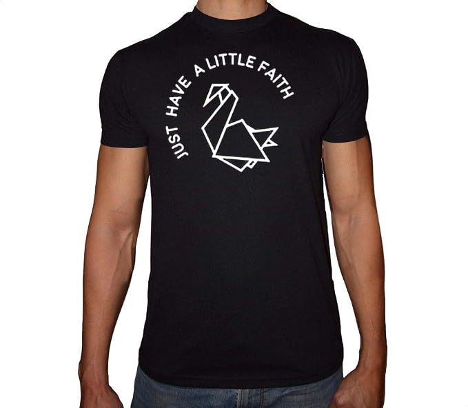 Fast Print Just Have A Little Faith T-Shirt For Men - Black