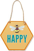 Matalan Decorative Bee Print Sign Board, 45 cm Size, Multicolour
