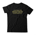Fast Print Star Wars Short Sleeve T-Shirt For Men- Black Yellow, M