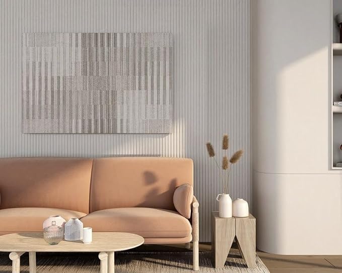 60x40cm Abstract Modern Canvas Print Wall Art, Beige