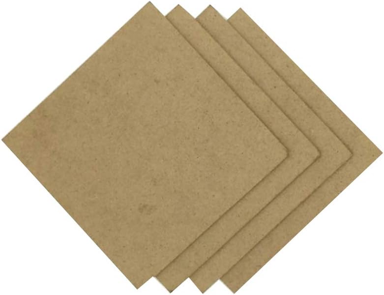 MDF Wood Board 3mm 1/8th inch MDF (Medium Density Fibreboard) Hardwood Board (14 x 14in 6 Sheets)