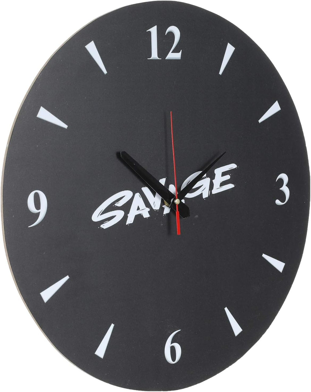 Other Wood Analog Wall Clock - Black, 41cm x 41cm, AA Battery, Alarm, Kitchen