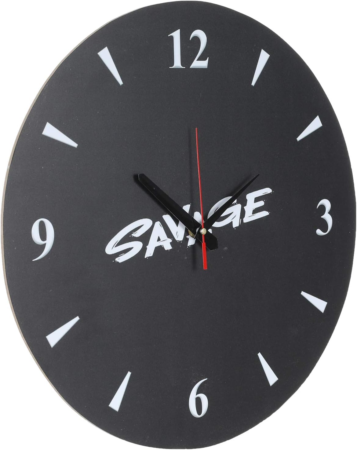 Other Wood Analog Wall Clock - Black, 41cm x 41cm, AA Battery, Alarm, Kitchen