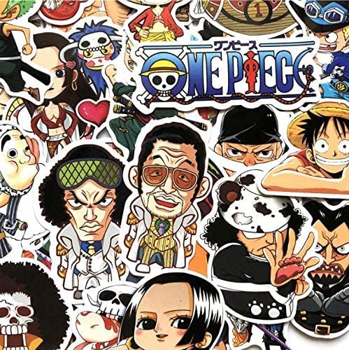 60Pcs Random Mixed Laptop Waterproof Stickers Pack Car Stickers Motorcycle Bicycle Luggage One Piece Cartoon Decal Graffiti Patches Skateboard Stickers for Laptop Random Sticker Pack