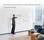 TECHBLAZE White Board Sticker with Marker Pen Reusable Extra Large Size for Wall Self Adhesive Removal use in Home Study Kids, Presentation Preparation in School and Office (White)