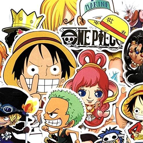 60Pcs Random Mixed Laptop Waterproof Stickers Pack Car Stickers Motorcycle Bicycle Luggage One Piece Cartoon Decal Graffiti Patches Skateboard Stickers for Laptop Random Sticker Pack