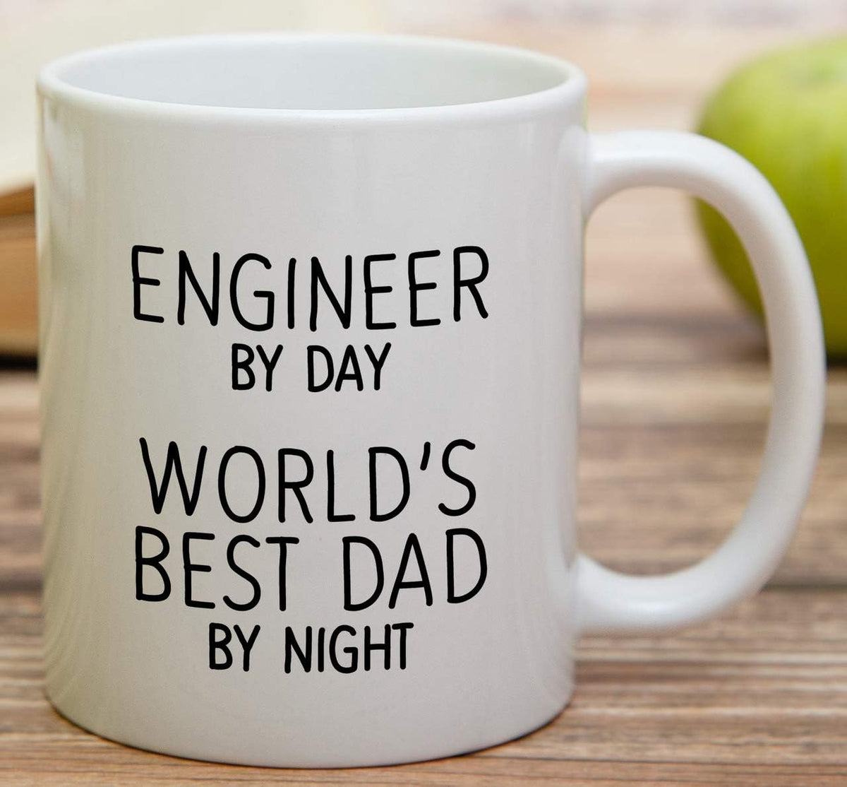 Fast Print Funny Mug - Engineer by Day World's Best Dad by Night 11 Oz Ceramic Coffee Mugs - Funny, Sarcasm, Sarcastic, Motivational, Inspirational birthday gifts for dad, papa, father, father's day gift
