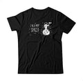 Fast Print Space Short Sleeve T-Shirt For Men- Black White, XL