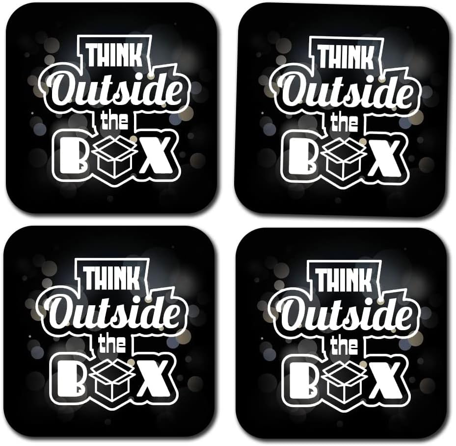 Happu – Set of 4 MDF Wooden Printed Coasters, Design Enjoy Summer Holiday, Coaster for Home, Office, Side & Dining Table, Square Coasters for Tea/Coffee, 3.5 x 3.5 Inch, Home Decor Product, HP-0752