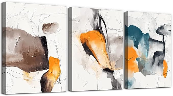 Minimalist Abstract Canvas Wall Art For Living Room Boho Wall Decor For Bedroom Fashion Wall Decorations For Office Abstract Wall Paintings Room Wall Pictures Artwork Bathroom Home Decoration 3 Piece