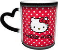 Tinwyde Anime Kitty Cat Mug Coffee Travel Mugs Novelty Heat Color Changing Mug Magic Galaxy Starry Ceramic Tea Cups Gift