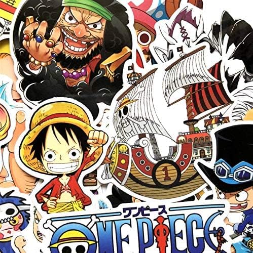 60Pcs Random Mixed Laptop Waterproof Stickers Pack Car Stickers Motorcycle Bicycle Luggage One Piece Cartoon Decal Graffiti Patches Skateboard Stickers for Laptop Random Sticker Pack