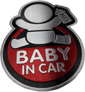 Aluminum Baby in Car Sticker Baby on Board 3M Safety Ahesive