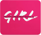 Loud Universe Girl Motivation Rectangular Thick Flexible Mouse Pad - Pink