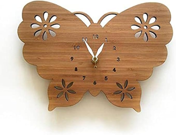 Generic Wood Analog Wall Clock - AA Battery, Beige, Traditional Style