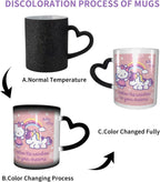 Tinwyde Anime Kitty Cat Mug Coffee Travel Mugs Novelty Heat Color Changing Mug Magic Galaxy Starry Ceramic Tea Cups Gift