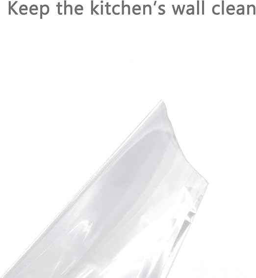 LiXiongBao 4 Pack Oil Proof Wall Sticker Wallpaper,Kitchen Backsplash Protector Transparent Self-Adhesive Sticker,Clear Waterproof Oilproof Paper for Kitchen Cupboard Household