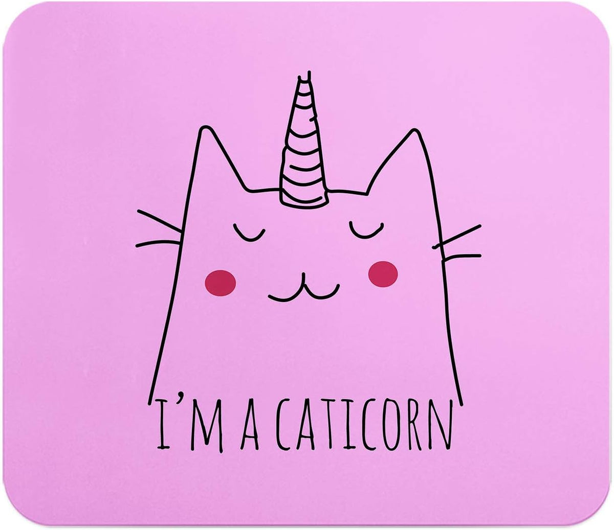 Loud Universe Caticorn Unicorn Cute Cat Meme Rectangular Thick Flexible Mouse Pad