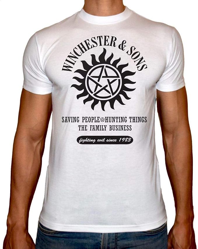 Fast Print Winchester and Sons Round Neck T-Shirt for Men - White