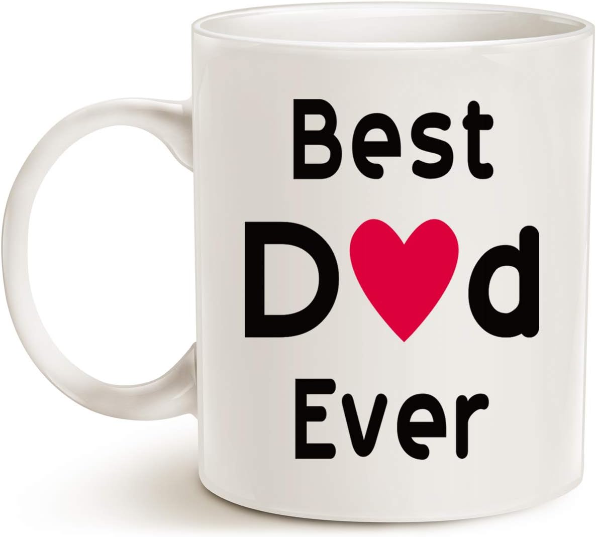MAUAG Best Dad Coffee Mug, Best Dad Ever Unique Birthday Gifts Idea for Dad Father Papa Daddy Cup White, 11 Oz