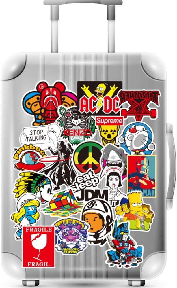 100 pcs Mixed Stickers for Luggage Laptop Decal Toys Bike Car Motorcycle Phone Snowboard Funny Doodle Cool DIY Sticker