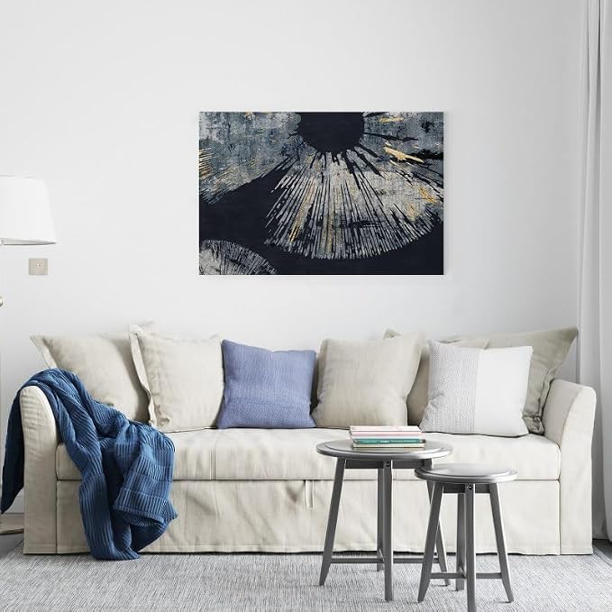 A watercolor abstract gold-themed canvas print wall art piece, 60 x 40 cm