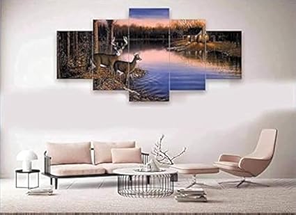 tableau 5 pieces for decoration