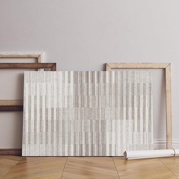 60x40cm Abstract Modern Canvas Print Wall Art, Beige